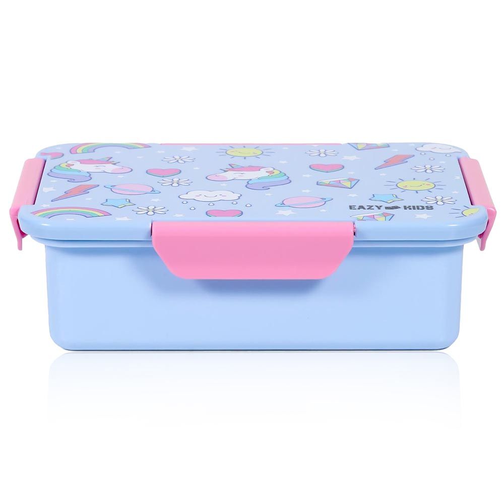 Eazy Kids - Unicorn Convertible Bento Lunch Box - Pink - 4 Compartments