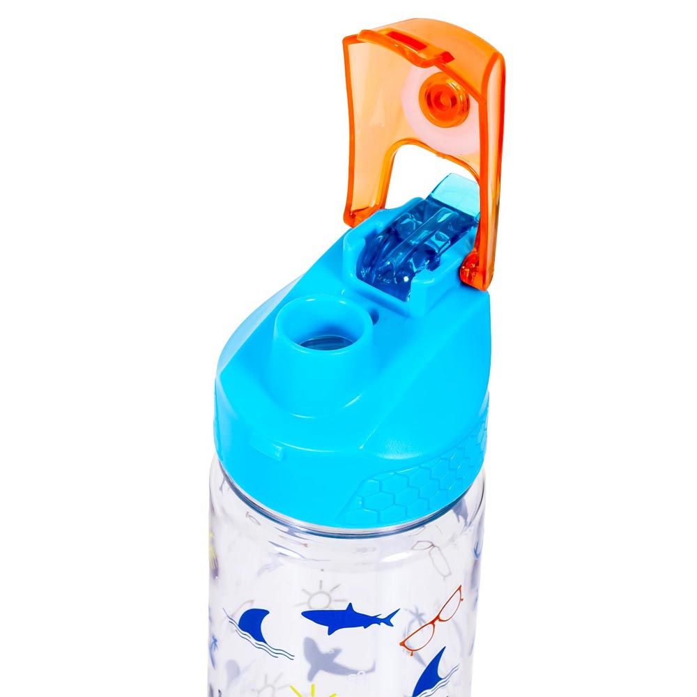 Eazy Kids - 2-In-1 Jawsome Shark Tritan Water Bottle - Blue - 650ml