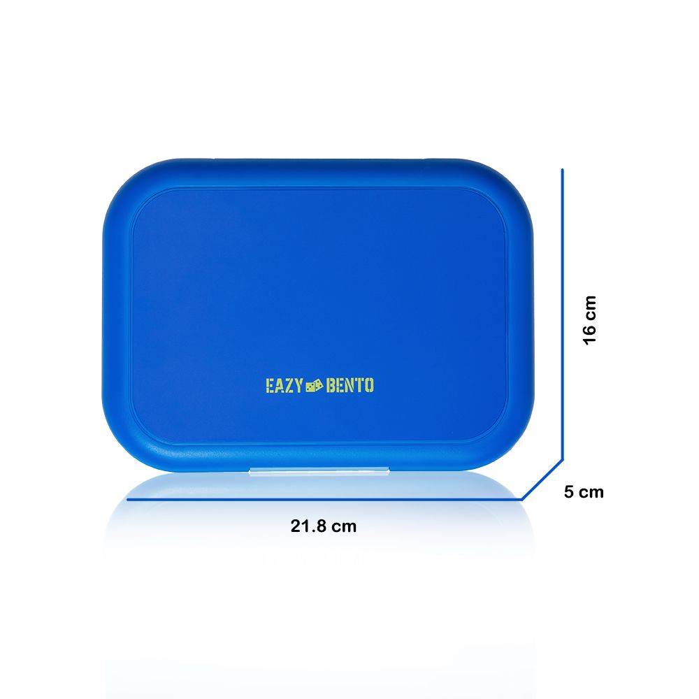 Eazy Kids - 4 Compartment Bento Lunch Box - Mat Blue