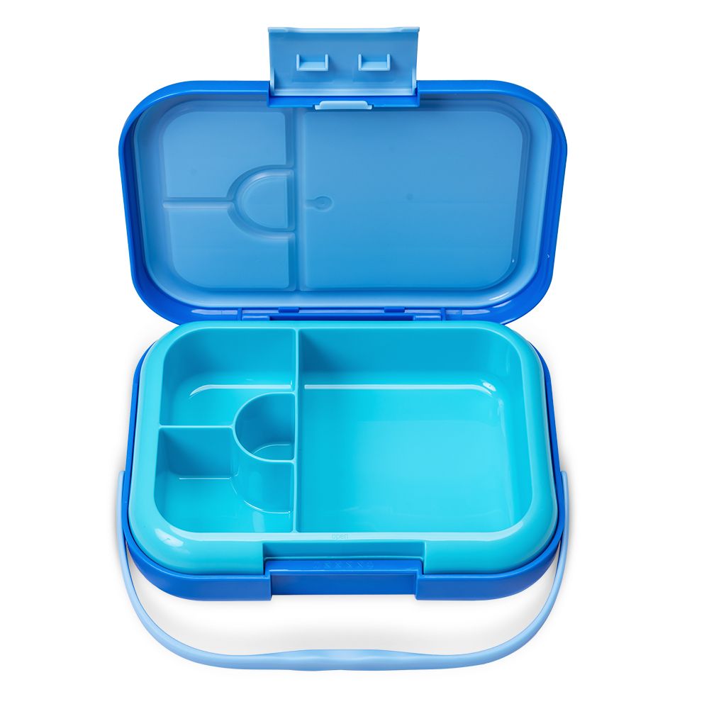 Eazy Kids - 4 Compartment Bento Lunch Box - Mat Blue