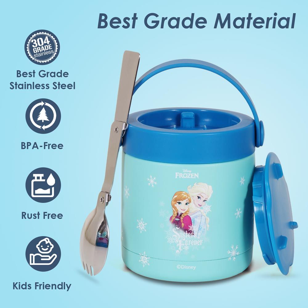 Eazy Kids - Disney Frozen Princess Elsa Insulated Food Jar - Blue - 350ml