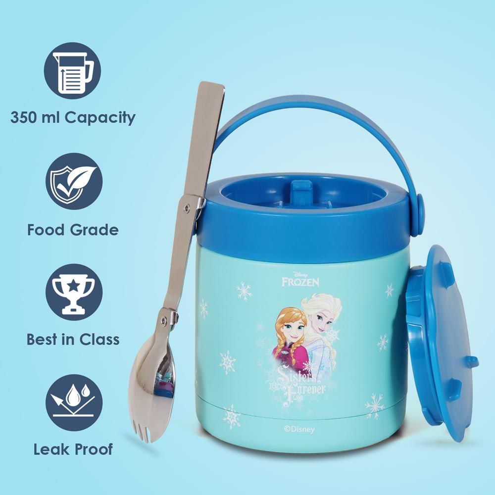 Eazy Kids - Disney Frozen Princess Elsa Insulated Food Jar - Blue - 350ml