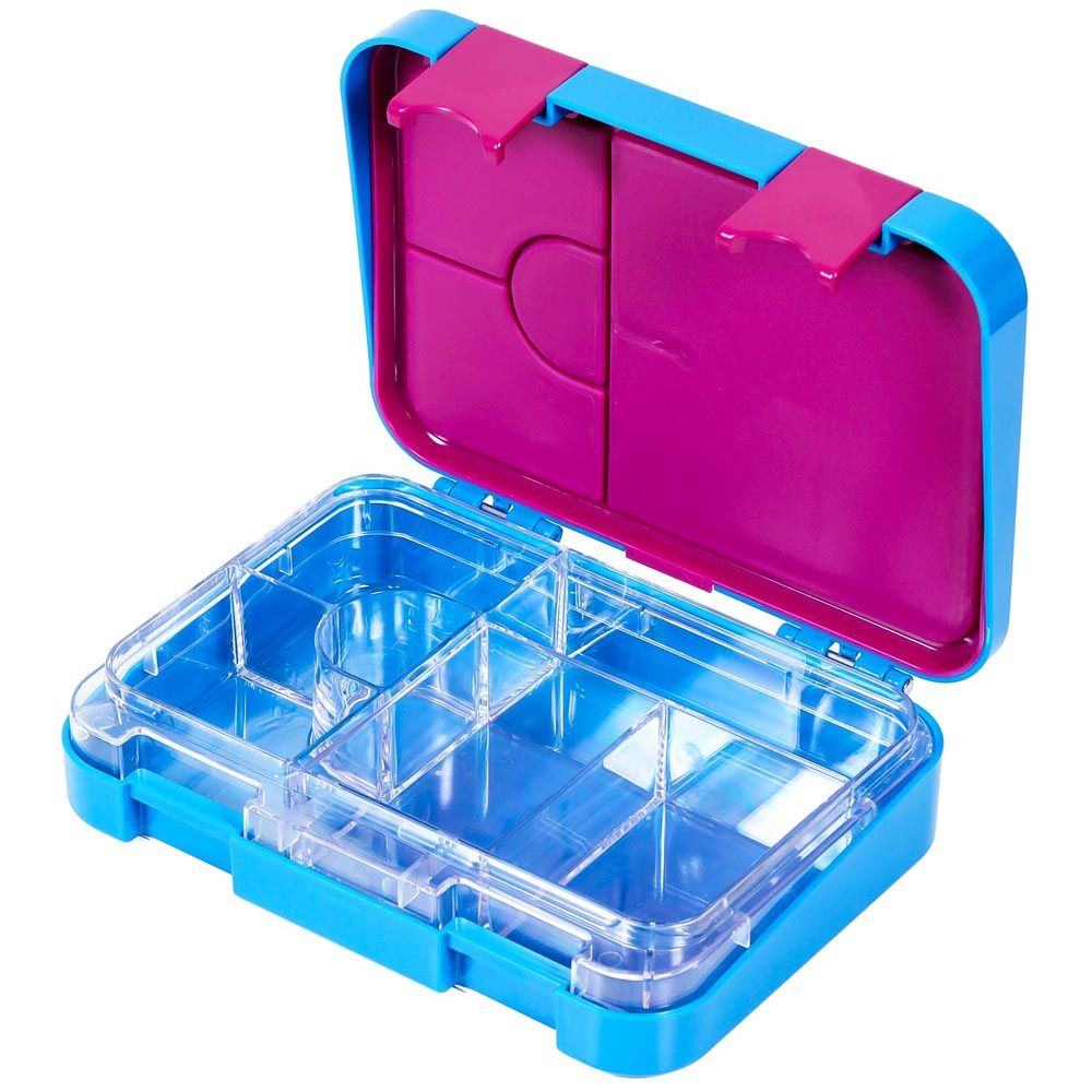 Eazy Kids - Disney Frozen Elsa Anna Bento Lunch Box - Blue - 6 Compartments