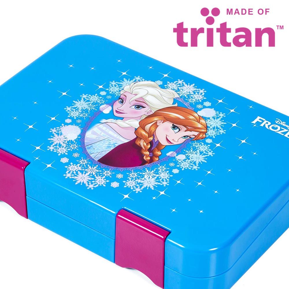 Eazy Kids - Disney Frozen Elsa Anna Bento Lunch Box - Blue - 6 Compartments