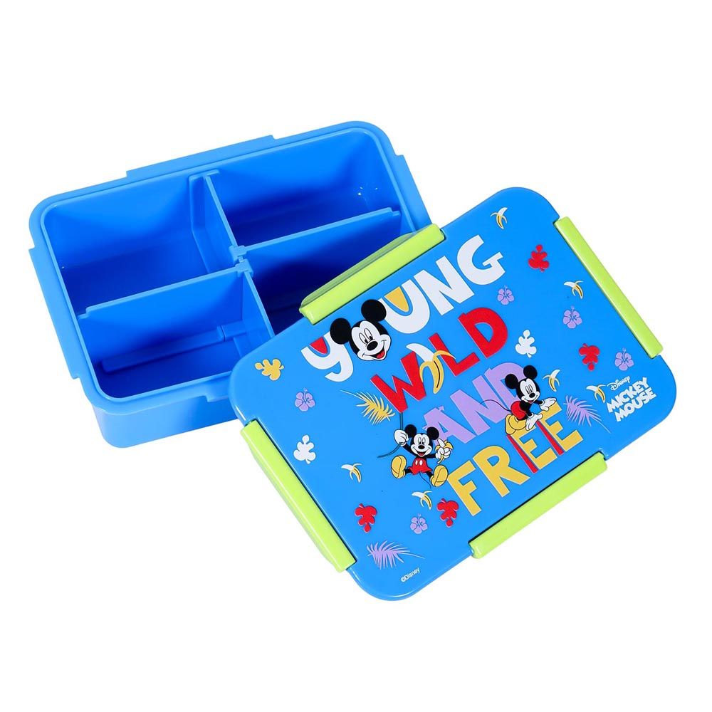 Eazy Kids - Disney Mickey & Friends Bento Lunch Box - Blue - 4 Compartments - 850ml