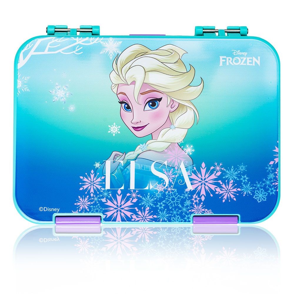 Eazy Kids - Disney Frozen Princess Elsa Bento Lunch Box - Blue - 6 Compartments