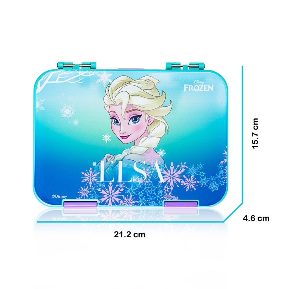 Eazy Kids - Disney Frozen Princess Elsa Bento Lunch Box - Blue - 6 Compartments