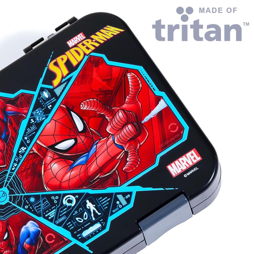 Eazy Kids - Marvel Spider-Man Bento Lunch Box - Black - 6 Compartments