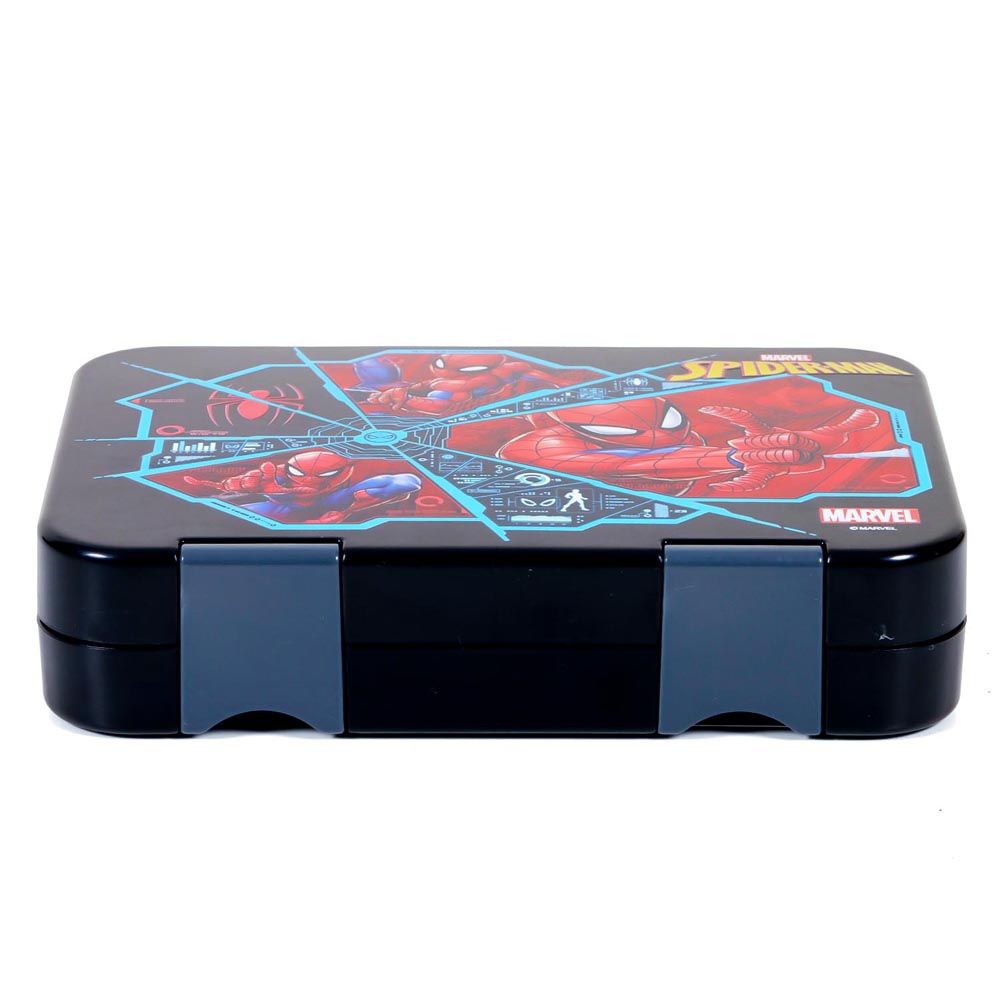 Eazy Kids - Marvel Spider-Man Bento Lunch Box - Black - 6 Compartments