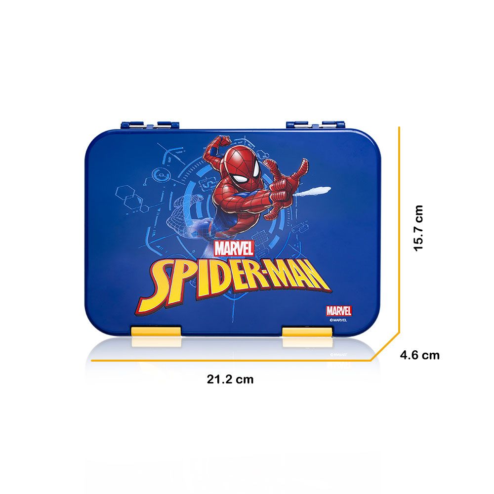 Eazy Kids - Marvel Spider-Man Bento Lunch Box - Blue - 6 Compartments