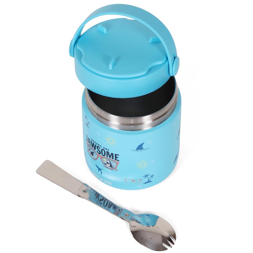 Eazy Kids - Jawsome Shark Insulated Food Jar - Blue - 350ml