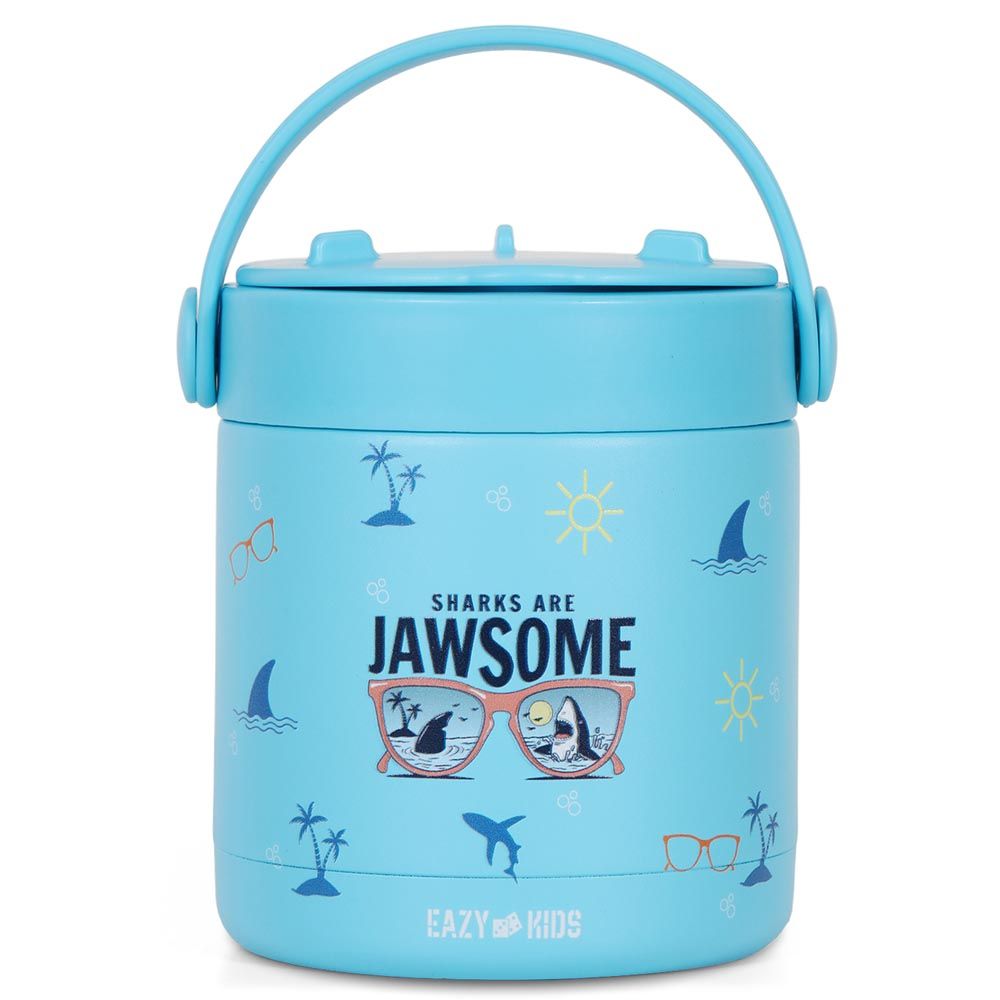 Eazy Kids - Jawsome Shark Insulated Food Jar - Blue - 350ml