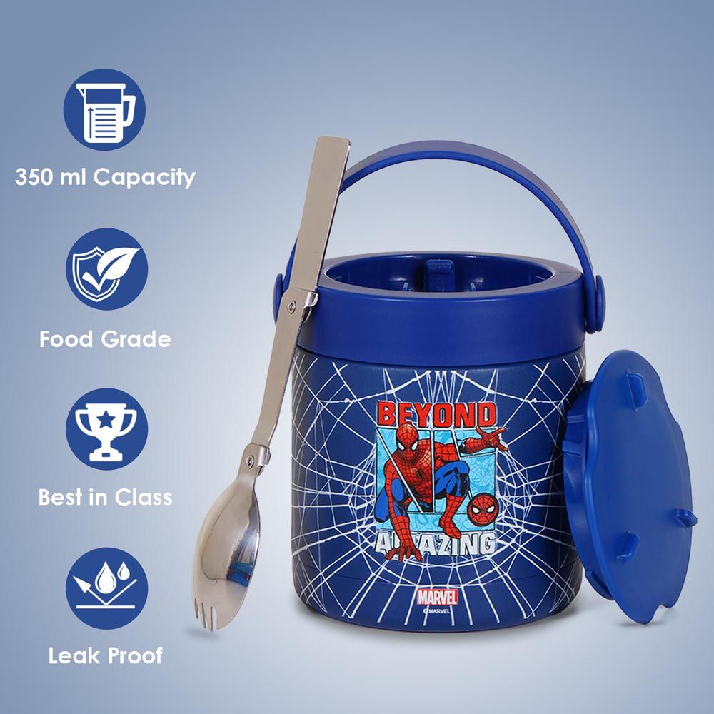 Eazy Kids - Marvel Beyond Amazing Spider-Man Insulated Food Jar - Blue - 350ml