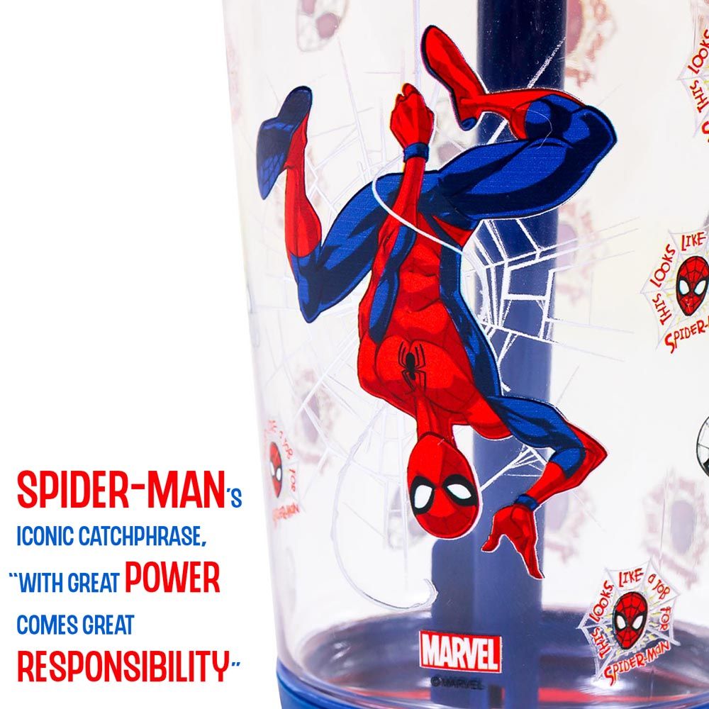 Eazy Kids - Marvel Beyond Amazing Spiderman Water Bottle - Blue - 480ml