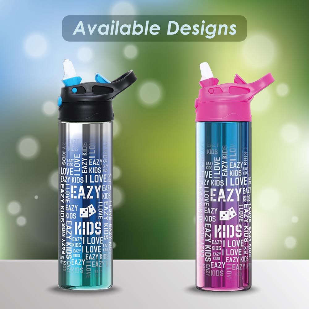 Eazy Kids - Double Wall Stainless Steel Water Bottle - Blue - 530ml