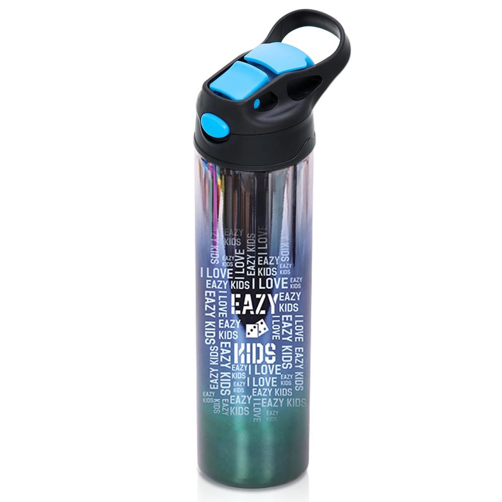 Eazy Kids - Double Wall Stainless Steel Water Bottle - Blue - 530ml