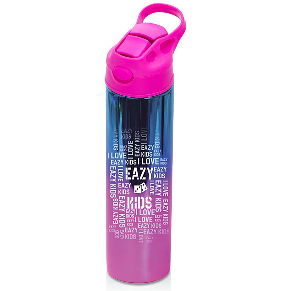 Eazy Kids - Double Wall Stainless Steel Water Bottle - Pink - 530ml