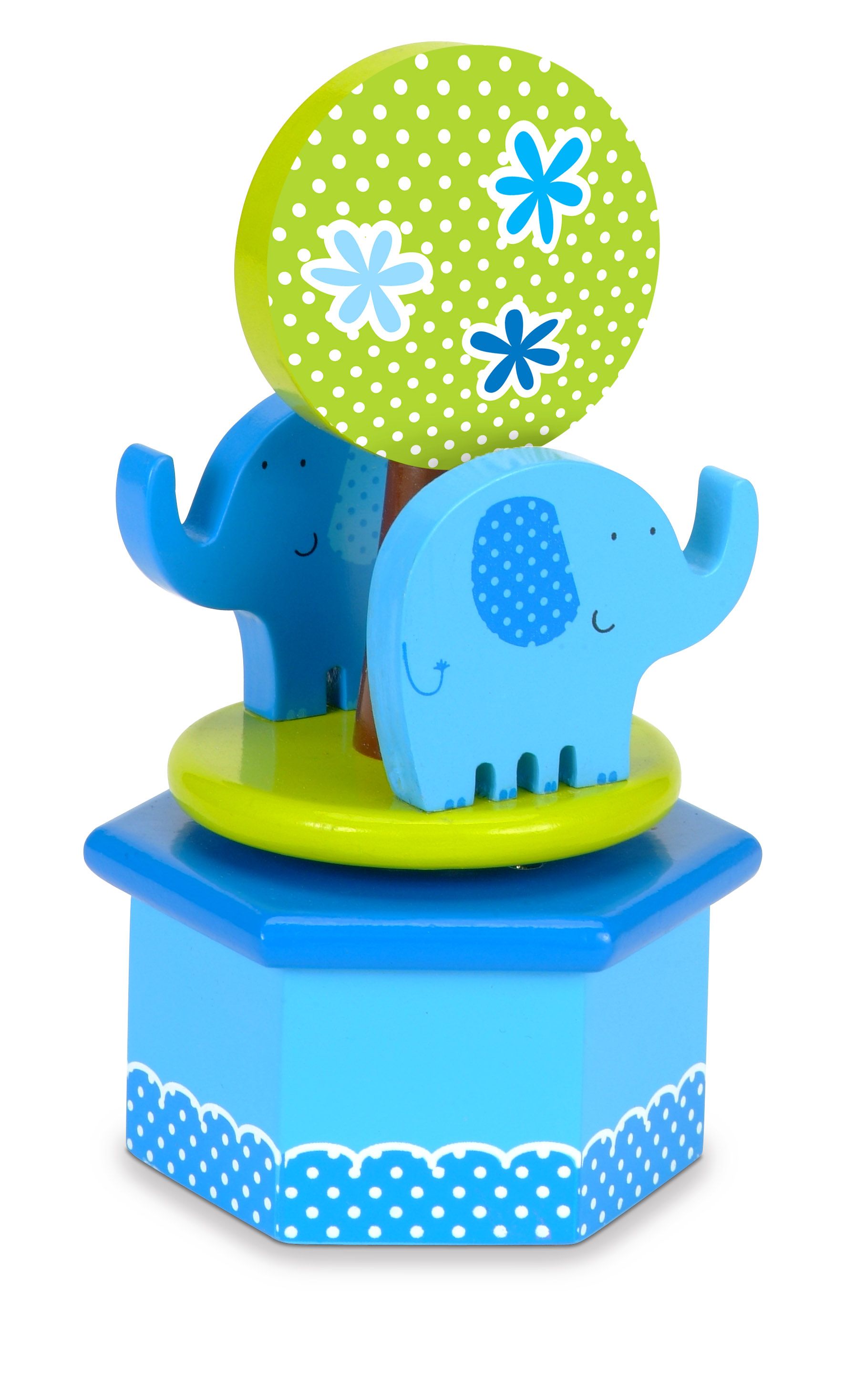 Fiesta Crafts - Blue Elephants Music Box