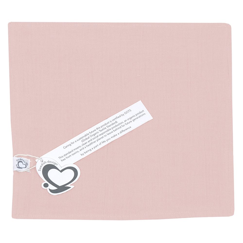 Me - Crinkle Muslin Organic Burp Towel - Blush - 2 Pcs