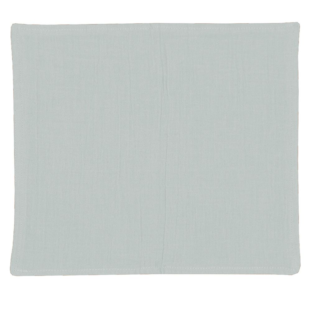 Me - Crinkle Muslin Organic Burp Towel - Dove - 2 Pcs