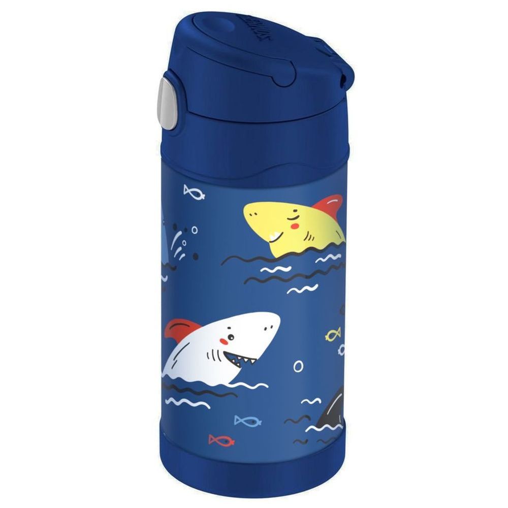 Thermos - Kids Funtainer Stainless Steel Bottle - Sharks - 355 ml