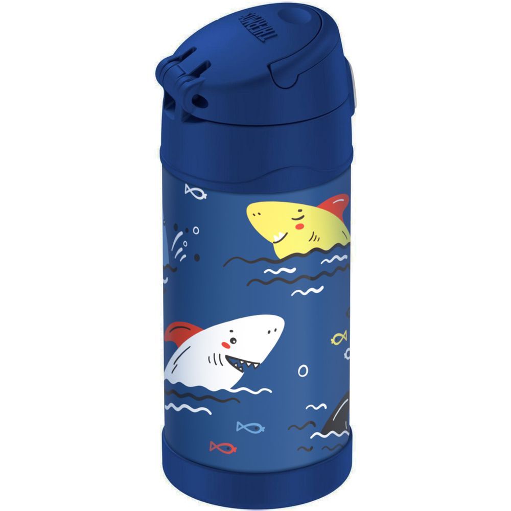 Thermos - Kids Funtainer Stainless Steel Bottle - Sharks - 355 ml