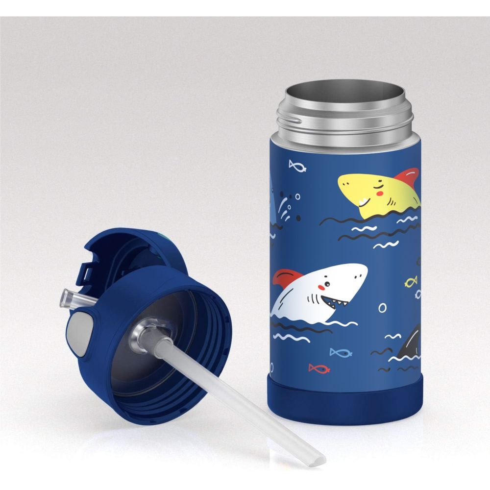 Thermos - Kids Funtainer Stainless Steel Bottle - Sharks - 355 ml