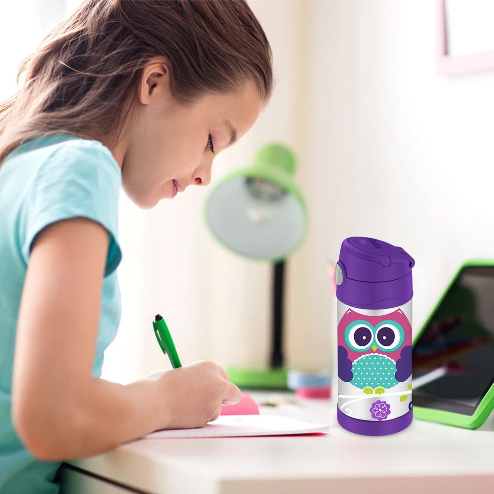 Thermos - Kids Funtainer Stainless Steel Bottle - Owls - 355 ml