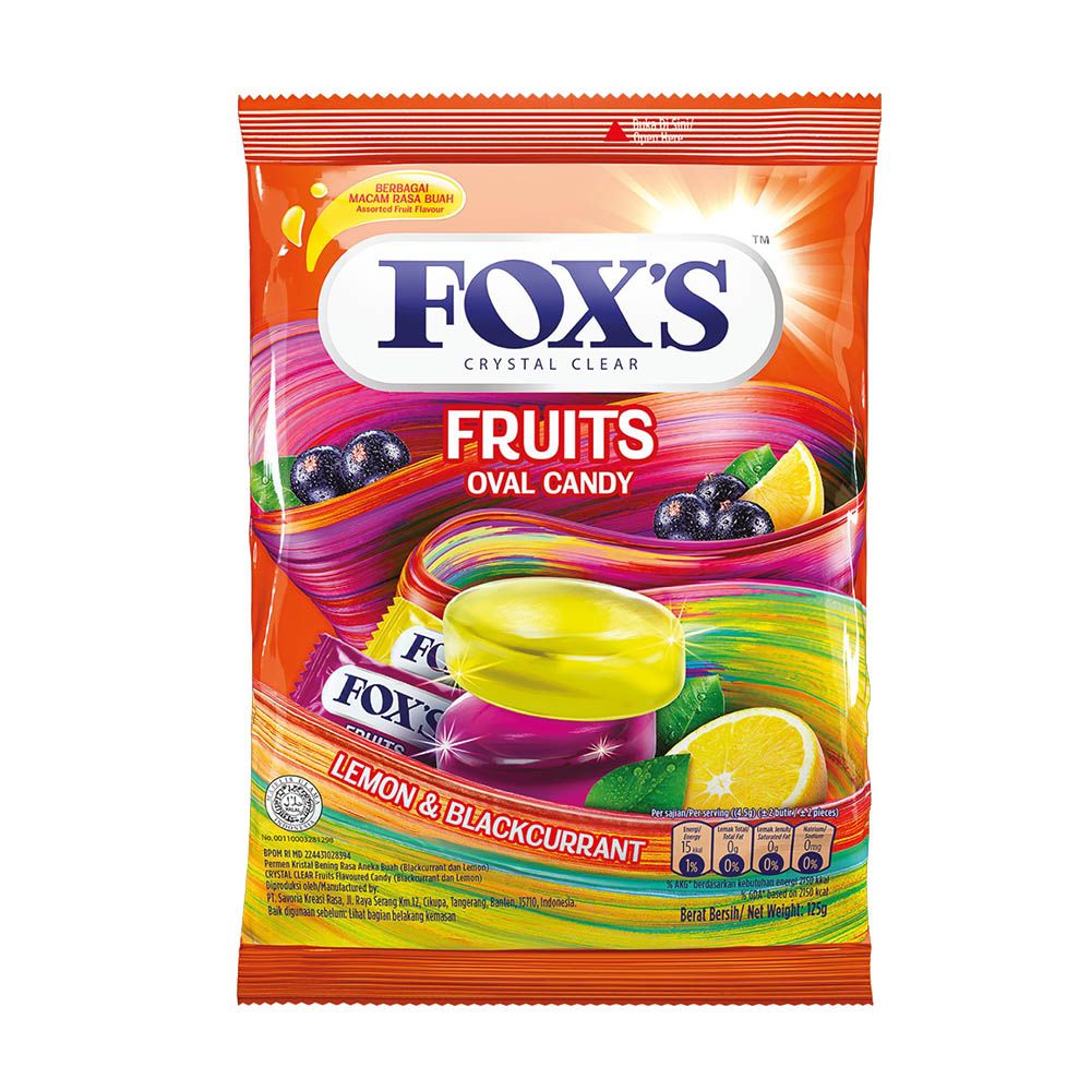 Fox's - Fruits Oval Candy Bag - 125 g