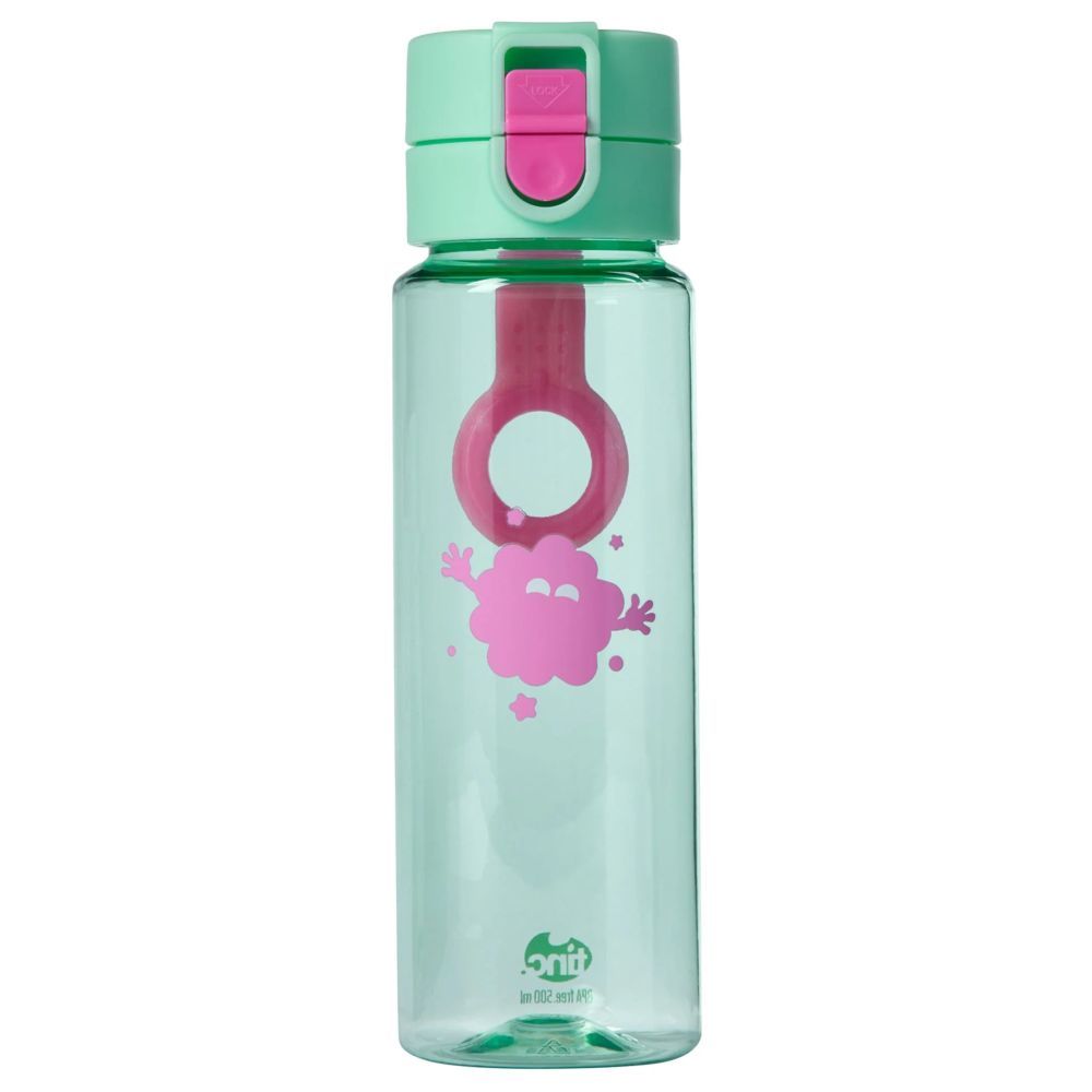 Tinc - Mintee Flip And Clip Bottle - Green/Pink - 500 ml