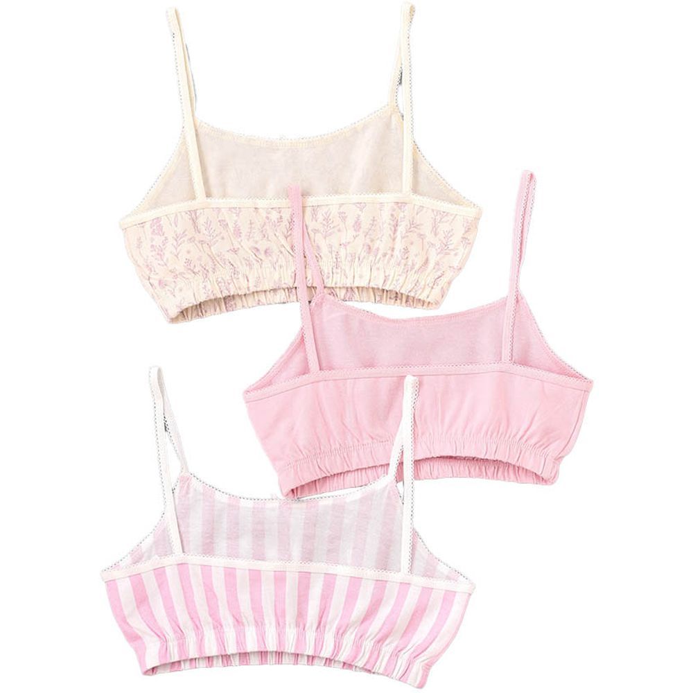 Jelliene - 3pc-Set - Girl's Cotton Training Bras - Pink