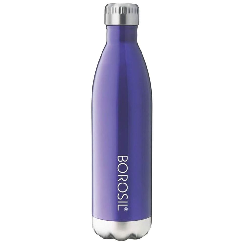 Borosil - Vacuum Insulated Trans Bolt Water Bottle - Blue - 500 ml