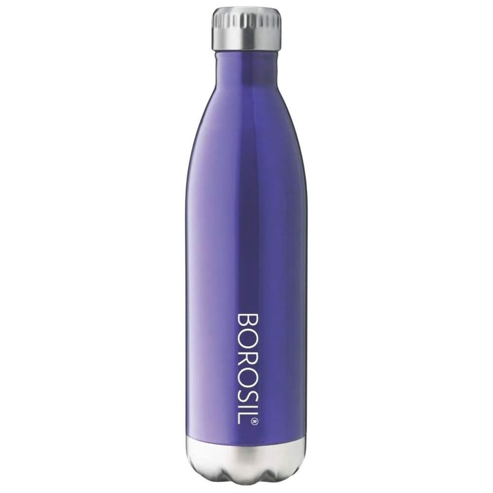 Borosil - Vacuum Insulated Trans Bolt Water Bottle - Blue - 1000 ml