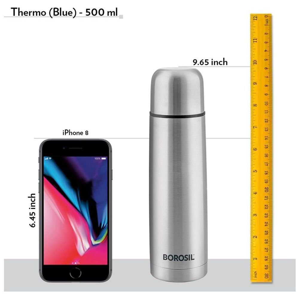 Borosil - Vacuum Insulated Thermo Flask With Carry Jacket - 500 ml