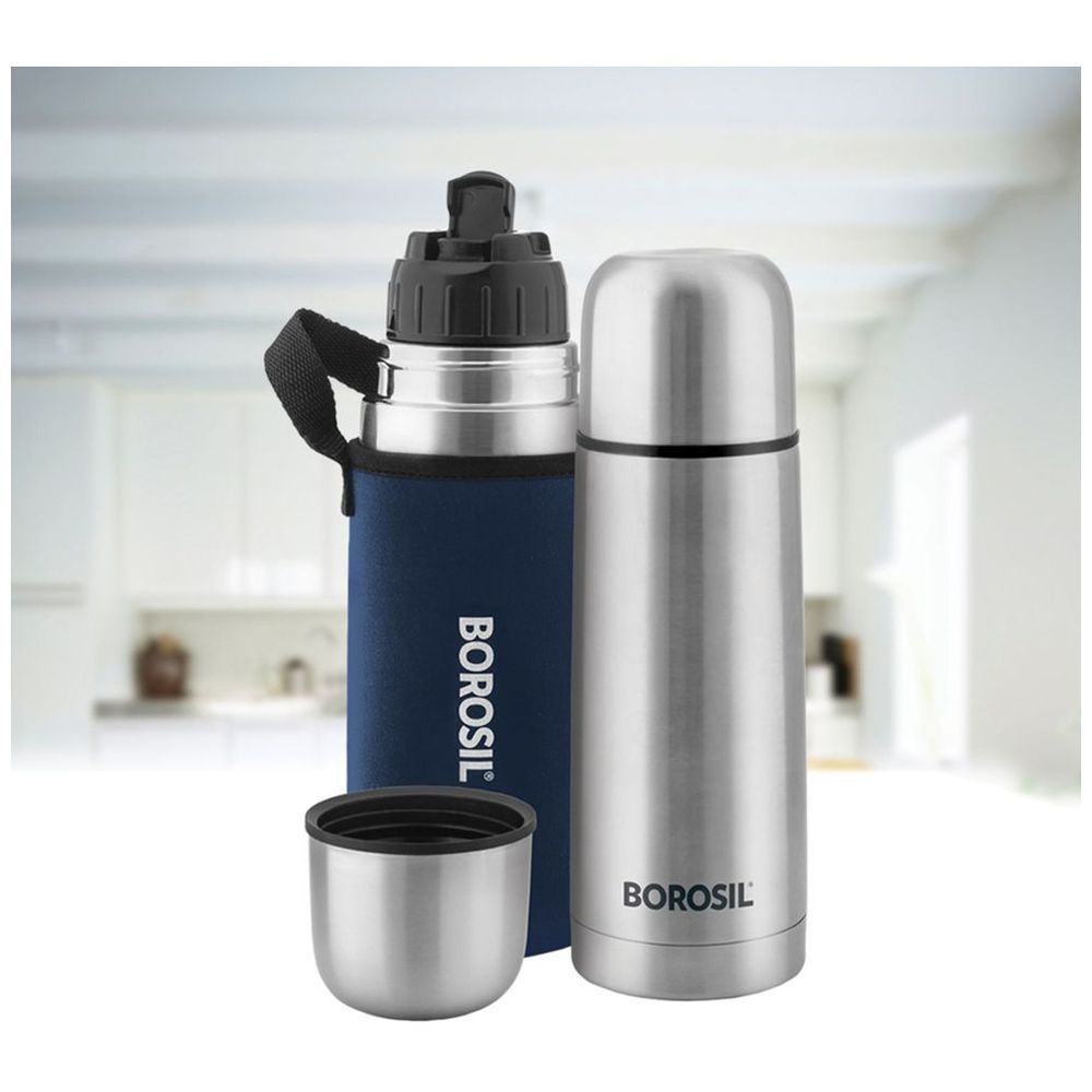 Borosil - Vacuum Insulated Thermo Flask With Carry Jacket - 350 ml