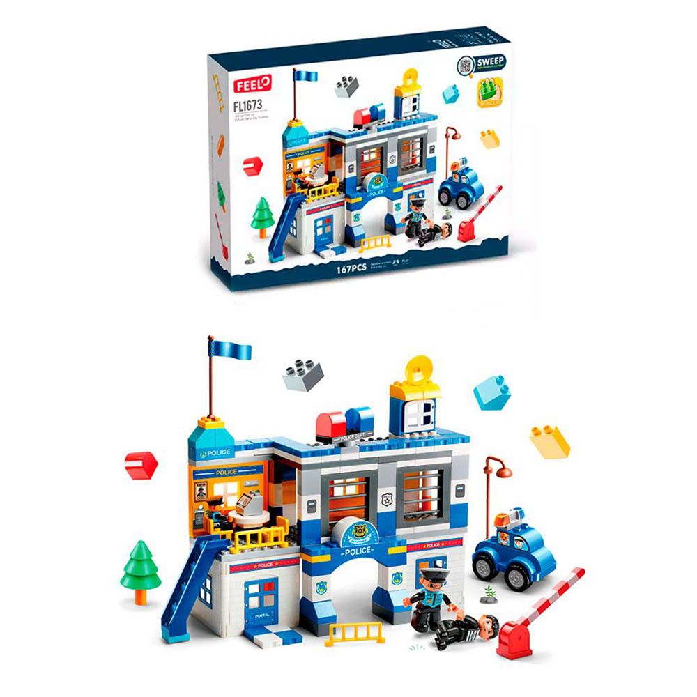 Feelo - Police Station Building Blocks Set - 167 Pcs