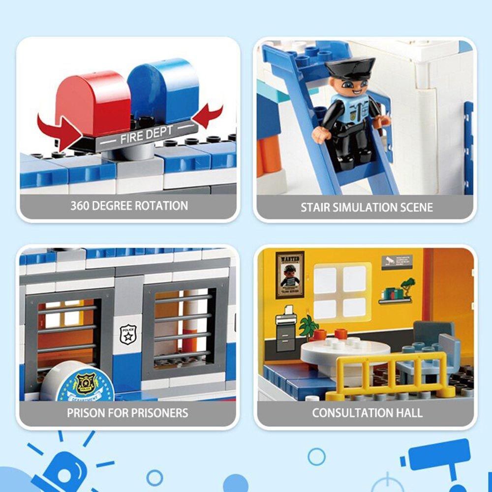 Feelo - Police Station Building Blocks Set - 167 Pcs