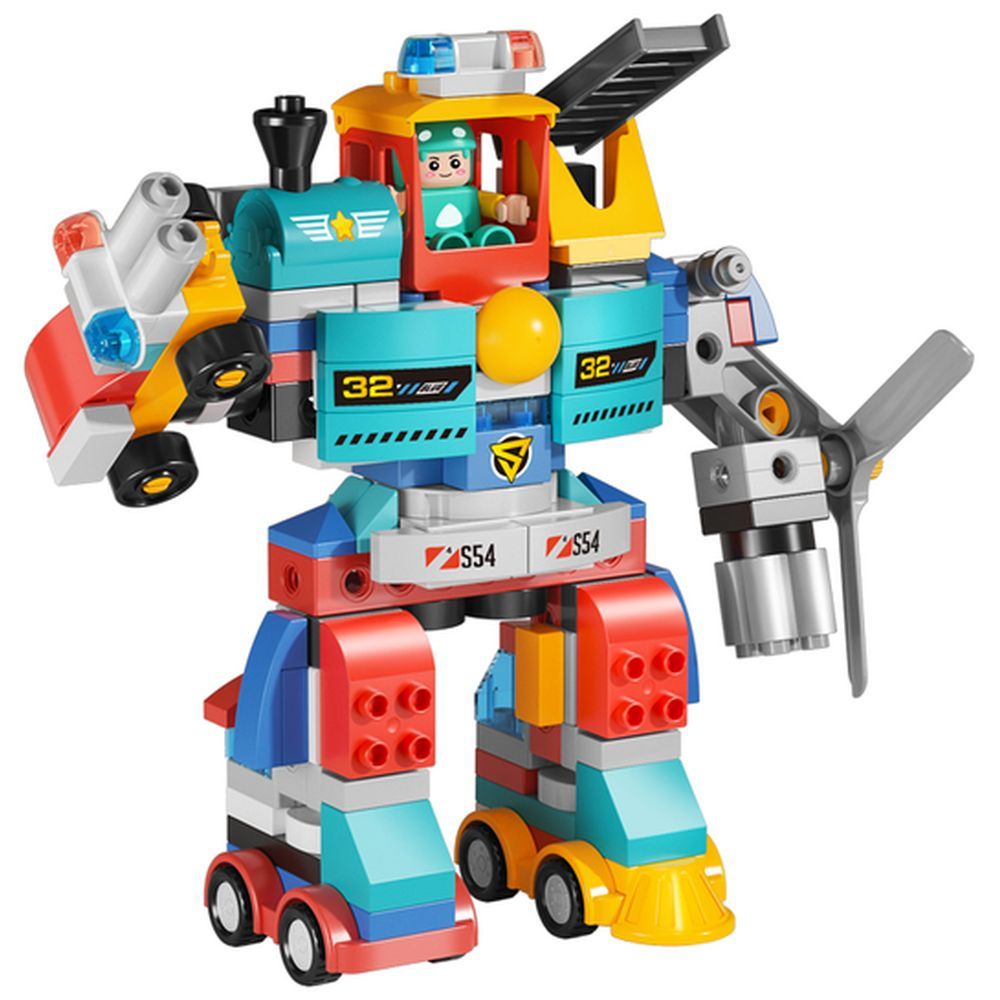 Feelo - 7-In-1 Transformer Robot Building Blocks - 172 Pcs