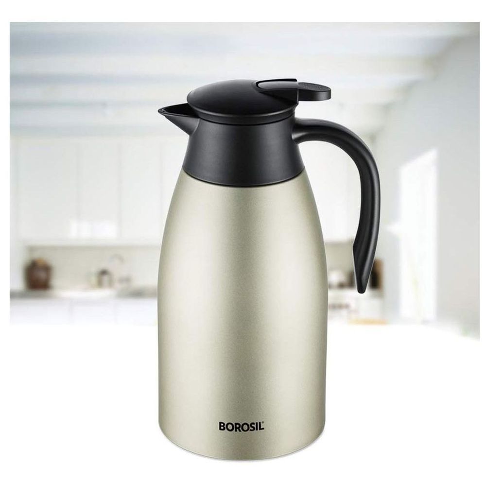 Borosil - Vacuum Insulated Stainless Steel Teapot - Oyster - 2 L