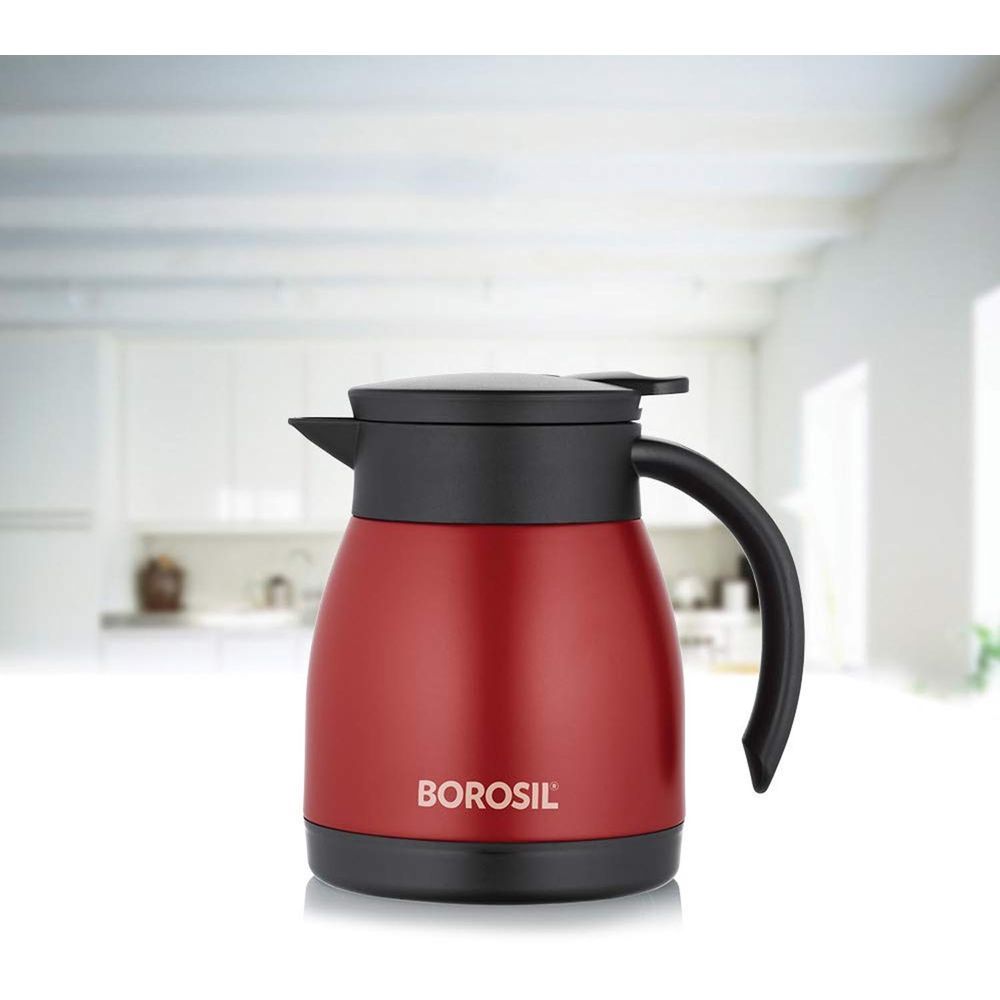 Borosil - Vacuum Insulated Stainless Steel Teapot - Red - 500 ml