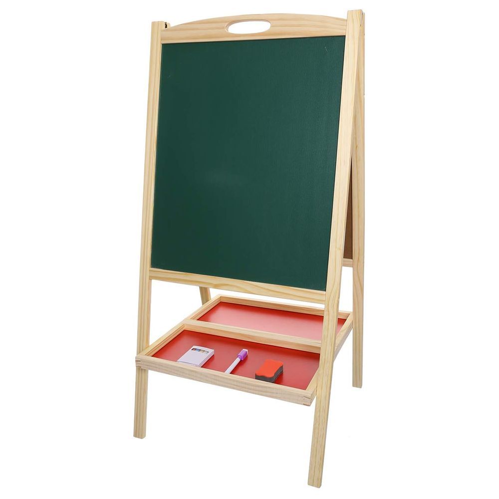 Factory Price - 2 Sided Wooden Easel Board w/ Accessories & Abacus