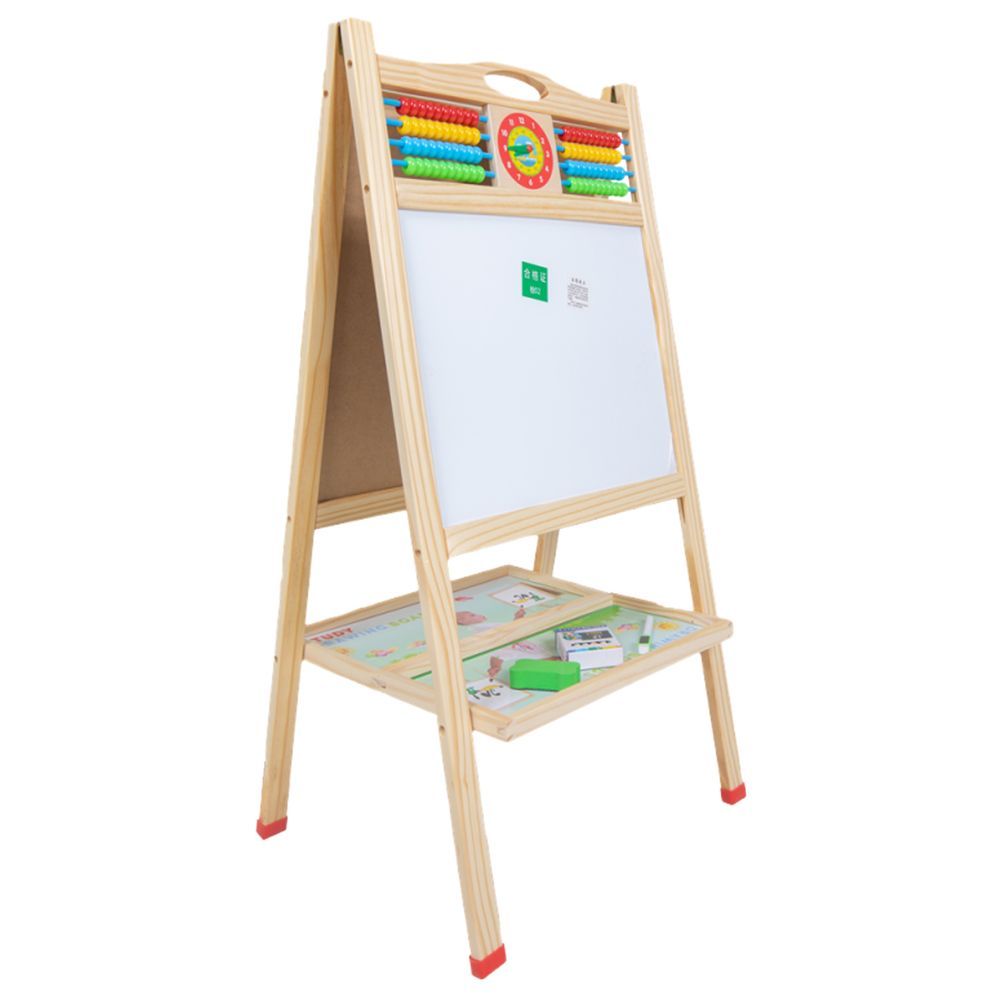 Factory Price - Magnetic Wooden Easel Board w/ Accessories & Abacus