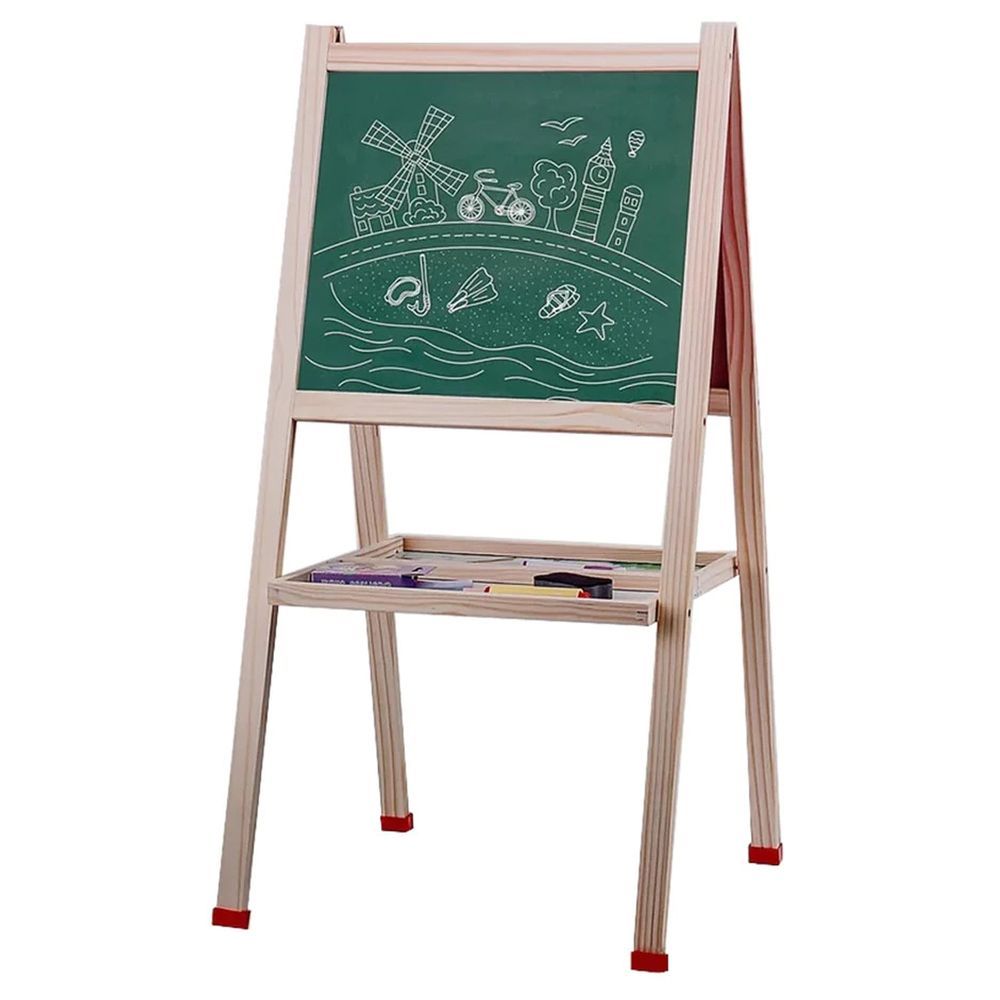 Factory Price - Foldable Magnetic Wooden Easel Board w/ Accessories