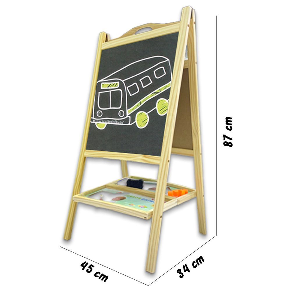 Factory Price - Double Sided Wooden Easel Board w/ Accessories