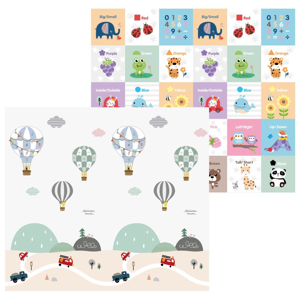 Little Angel - Baby Foldable & Reversible Playmat - Balloons