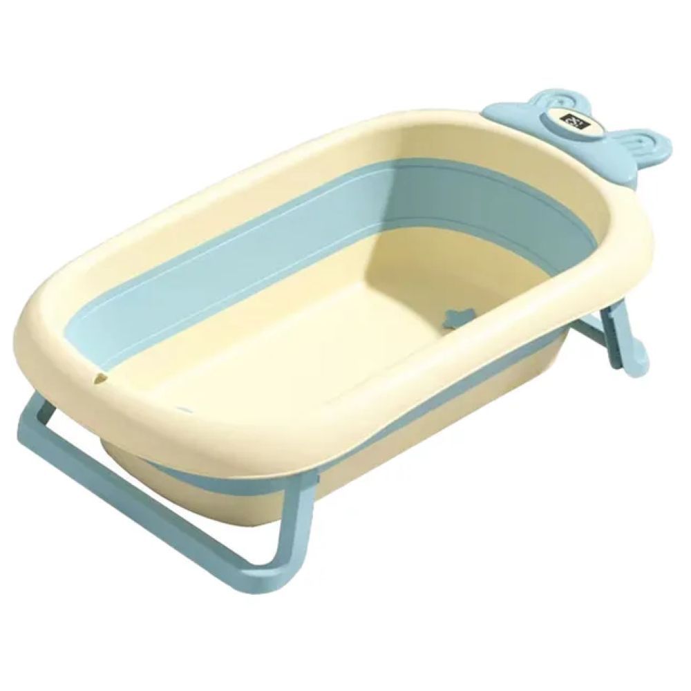 Bumble & Bird - Foldable Bathtub w/ Digital Thermometer - Light Blue