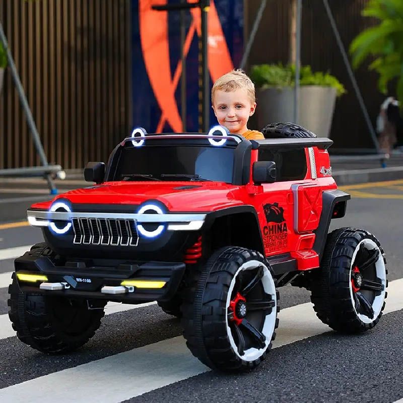 Factual Toys - Kids Ride-On Super Jeep - 12V - Red