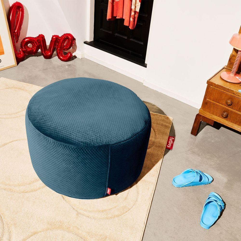 Fatboy - Point Large Royal Velvet Pouf - Deep Sea