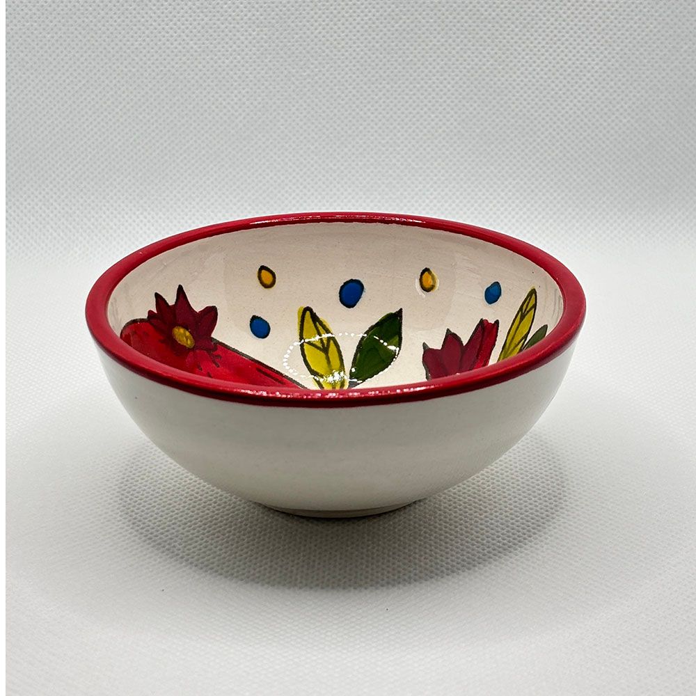 Fyrouzi - Handmade Ceramic Pomegranate Deep Bowl - 9 cm