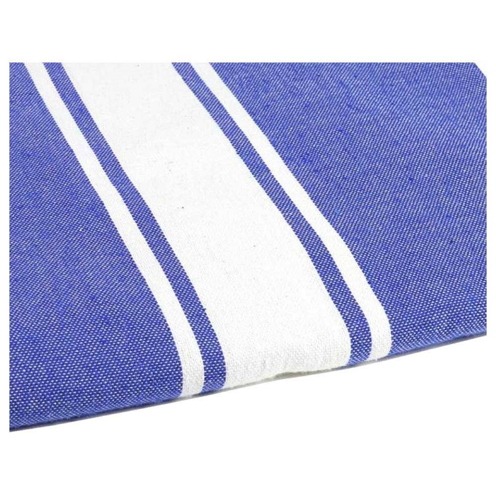 Hammam Corner - 100% Recycled Cotton Classic Beach Towel - Blue Ocean